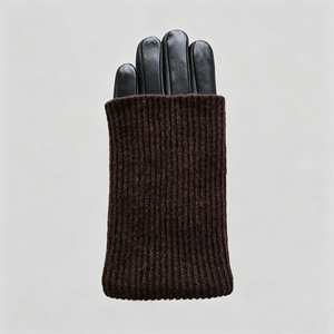 Gants en peau de mouton HARAZ HRZ-458 pour femme, impression par transfert thermique, compatibles écran tactile, détection par aiguille, respirants, poignets tricotés, longueur poignet - Product Image 6