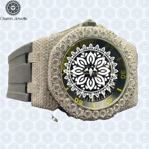 Montre de luxe Charm_Jewells en acier inoxydable, cadran carré, mouvement mécanique analogique, 40 mm, fermoir caché à bouton-poussoir, unisexe, 10 bars - Product Image 3