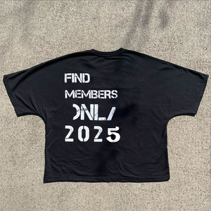 Custom Heavyweight Oversized Boxy Fit Cropped Tee Shirt Men Custom Screen Printing Vintage Washed <b>Raw</b> Hem Graphic Box T Shirt - Product Image 3