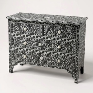 ILAHI's Bone Inlay <b>Drawer</b> Modern Design Agate Detailing <b>Storage</b> Portable Home Furniture - Product Image 2