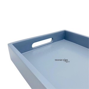 Bandeja de servicio de madera redonda grande hecha a mano Natural 2023, plato de servicio de restaurante personalizado, proveedor de Vietnam, platos de comida para fiesta - Product Image 4