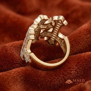 <b>Mens</b> Gold Plated Moissanite Prong Setting Cross Hip Hop Statement <b>Ring</b> <b>for</b> <b>Men</b> Daily Wear Anniversary Gift - Product Image 2