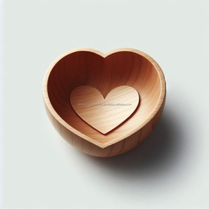ชามไม้รูปหัวใจแบบใช้แล้วทิ้งสำหรับเป็นของขวัญวันคริสต์มาสและวาเลนไทน์เป็นมิตรต่อสิ่งแวดล้อมทำด้วยมือ - Product Image 2