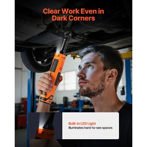 Set di Chiavi a Cricchetto Elettriche Senza Fili da 3/8 Pollici, Alimentate a Batteria, con 230 RPM e 33 Ft-lbs di Coppia - Product Image 3