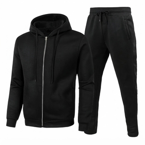 <b>Men's</b> Full <b>Zip</b> Hooded Tracksuit Set Zipper <b>Pocket</b> Sweatshirt and Drawstring <b>Jogger</b> Pants Casual Sportswear Wholesale - Product Image 6