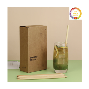 Bamboo Straws | Sustainable Organic <b>Drinking</b> Straws 8x200mm Reusable Wholesale Supplier - Product Image 3