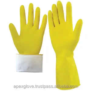 羊绒衬里黄色氯化袖扣手套