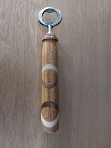 Custom Logo Stainless Steel Wooden Magnet Handle <b>Opener</b> Custom Logo Laser Engraved Magnetic Beer Bottle <b>Opener</b> - Product Image 4