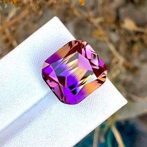 Ametrine Bolivienne Naturelle Facettée Bicolore Violet Jaune Pierre Précieuse de Qualité Supérieure pour la Fabrication de Bijoux - Product Image 2