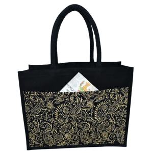 Sac fourre-tout en toile avec poche avant partout, joli sac de novation d'impression à la mode, produit de haute qualité bon marché fabriqué en Inde - Product Image 2