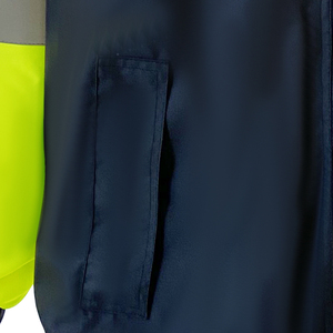 Chaqueta de Trabajo de Alta Visibilidad para Hombre, Chaqueta de Seguridad Reflectante de Poliéster, Ropa de Trabajo de Alta Visibilidad con Capucha y Bolsillos - Product Image 4