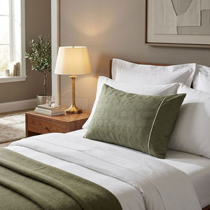 Housses de coussin carrées teintes de haute qualité en tissu polyester-coton écologique, couture durable, tailles et couleurs personnalisées pour la literie domestique - Product Image 5
