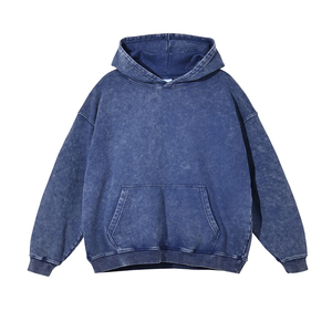 Sudadera con Capucha Oversize de Manga Larga y Hombros Caídos para Mujer, Lavado Ácido, Servicio OEM, Sudadera de Algodón de la Mejor Calidad para Mujer - Product Image 3