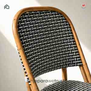 Wholesale Modern Outdoor French <b>Bistro</b> Dining Chair Handmade Rattan Woven Lightweight Durable Restaurant Furniture Restaurants - Product Image 2