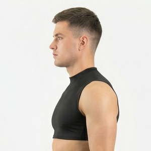 <b>Men</b> Sportswear <b>Compression</b> Tank Top Cropped Gym Bodybuilding Support Crop <b>Vest</b> <b>Men's</b> Running Wear Crew Neck <b>Compression</b> Tank Top - Product Image 5