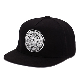 หมวกเบสบอลแบบกำหนดเอง Eye of Providence สีดำ ปักลาย Annuit Coeptis ปรับขนาดได้ ทำจากผ้าฝ้าย - Product Image 1