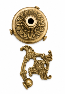Support d'abat-jour en laiton massif de qualité supérieure, design antique, surface polie, 66 mm, fixation unilatérale - Product Image 3