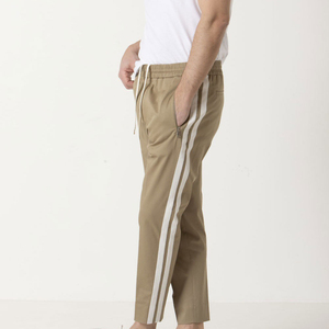 Polyester Cotton Casual Men's Slim Fit Premium Quality Breathable Anti-Wrinkle Summer <b>Trousers</b> Vintage Decoration <b>Elastic</b> <b>Waist</b> - Product Image 2