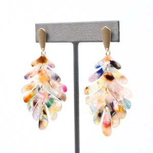 Pendientes de Resina Hechos a Mano Ecológicos con Diseño de Hojas Explosivas de Colores, Diseño Simple y Exagerado para Mujer - Product Image 3