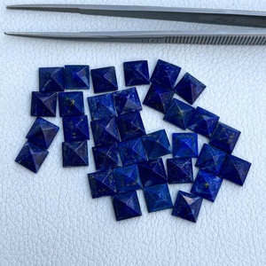 Pierre précieuse naturelle Lapis Lazuli en forme de pyramide carrée, 5mm 6mm 7mm 8mm 9mm 10mm, bonne brillance, pour bijoux faits à la main, vente en gros, produits phares - Product Image 2