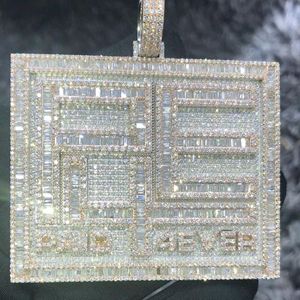Pendentifs et breloques en diamants blancs, bijoux fins, style hip-hop, chaîne au meilleur prix, breloque avec pendentif en diamants glacés, personnalisable - Product Image 3
