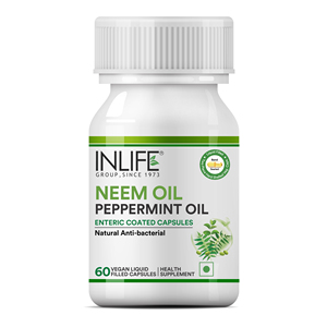 Neem Oil and Peppermint Oil Capsules 60 Vegetarian Capsules Plant Based Herbal Capsule Bottle for Adults Daily Use - Product Image 1