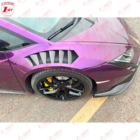 Guardabarros Delantero de Fibra de Carbono Seca Z-ART para Huracan EVO, Guardabarros Delantero Ventilado de Fibra de Carbono Preimpregnada para Lamborghini LP580 LP610 LP640