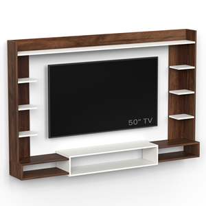 Mueble de TV Moderno Orelia de Madera Sintética con Estantes para Libros, Soporte para Decodificador y Exhibición Decorativa - Product Image 2