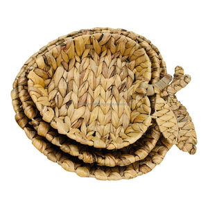 Bandeja de jacinto de agua hecha a mano Cesta duradera ecológica para exhibición o almacenamiento de alimentos Fabricante a granel de Vietnam - Product Image 1