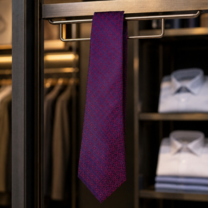 Corbata de poliéster con estampado de vino retro para hombre |   Corbata de Diseño de Lujo |   Corbata Elegante para Boda, Fiesta, Negocios, Formal, Premium, Moda, Color Vino - Product Image 3