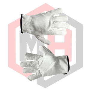 Gants de conduite en cuir croûte de qualité supérieure pour hommes, design classique, sans silicone, sans poudre, résistants aux déchirures, imperméables, gants de sécurité - Product Image 6