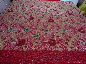 Tela de encaje bordada con cuentas pesadas - Product Image 2