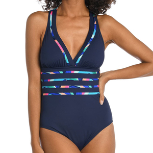 Traje de Baño para Mujer, Cómodo, Transpirable, con Contraste de Color, Sostenible, Sin Costuras, Precio Económico, OEM Personalizado - Product Image 3