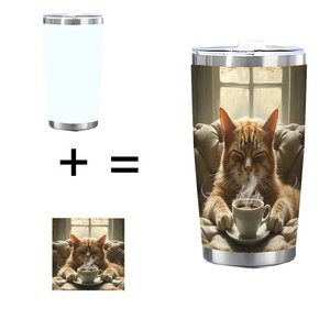 20oz Double Wall Stainless Steel Tumbler Thermal <b>Insulated</b> Sublimation Blank <b>Cup</b> Bulk - Product Image 1