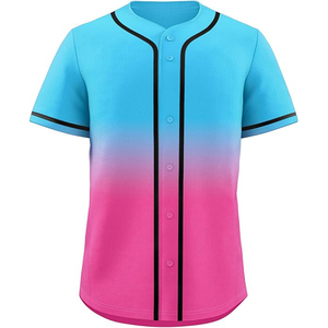 Pinstripe Baseball Jersey Black White Stripe Retro <b>Button</b> Front Short Sleeve Softball Uniform - Product Image 1