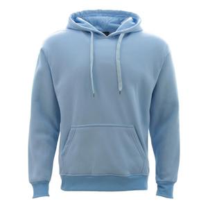 เสื้อฮู้ดผู้ชายสีคอรัล ทรงปกติ ผ้าฟลีซคอตตอน สไตล์ลำลอง สำหรับฤดูใบไม้ร่วง สีพื้น มีกระเป๋า ดีไซน์แบบถัก - Product Image 2