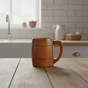 Wooden Beer Mug Handmade Rustic Beer Stein Natural Wood Drinkware <b>Large</b> Wooden Beer Mug Handcrafted Wooden Stein Wholesale - Product Image 6
