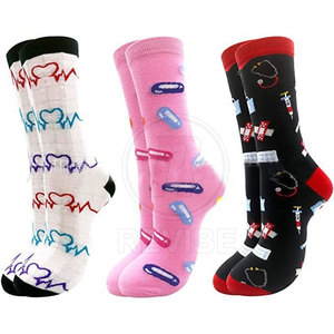 Casual Style Women's 2 Toe Crew <b>Socks</b> Breathable Cotton/Polyester <b>Thick</b> Soft Stretch for Gym Sports & Daily Use - Product Image 2