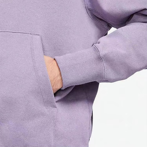 Lilac Hooded Tracksuit Set Full Length Sweatshirt And <b>Pants</b> With Side Pockets Breathable Casual Wear For Adults - Product Image 5