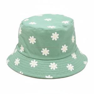 Unisex <b>Bucket</b> <b>Hat</b> <b>Green</b> Floral Custom OEM Wholesale - Product Image 1