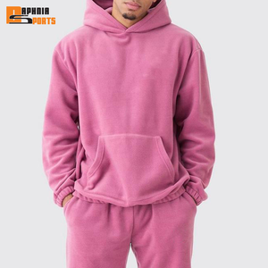 Conjunto de Sudadera con Capucha Holgada y Pantalones Deportivos de Felpa, 100% Algodón, 500 g/m², Personalizado, de Alta Calidad para Invierno, Traje Deportivo de 2 Piezas para Hombre - Product Image 3