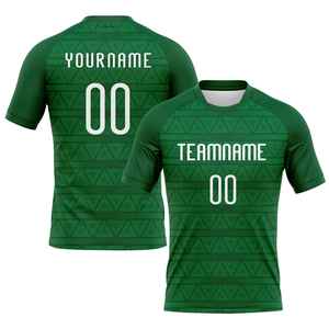 Uniforme de Voleibol Personalizado para Hombre, Verde Geométrico Sublimado, Cuello Redondo, Manga Corta, Ajuste Atlético, Ropa Deportiva para Adultos - Product Image 6