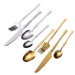 Ensemble de couverts écologiques en acier inoxydable pour la table, avec couteau, fourchette et cuillère, idéal pour les banquets très fréquentés et les dîners chaleureux à la maison - Product Image 1