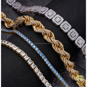 925 Sterling Silver Moissanite Diamond Cuban Link <b>Chain</b> Premium <b>Iced</b> <b>Out</b> Necklace Luxury Hip Hop Jewelry For Men - Product Image 3