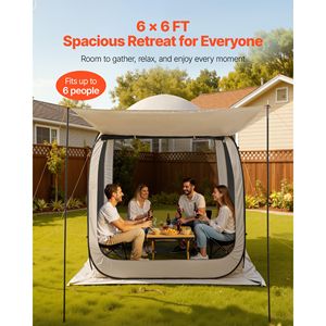 Tenda a Schermo Pop-up 6x6ft per 4-6 Persone, Tettoia Portatile Estensibile con Borsa per il Trasporto - Product Image 4