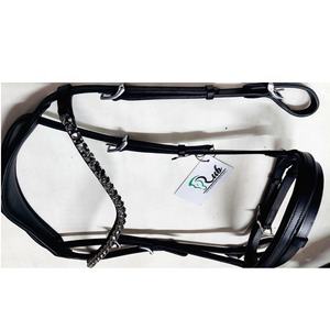 Brida de diseñador de cristal plateado de 8mm de alta calidad Características cómodas Banda de cejas ecuestre de cuero genuino Productos para caballos - Product Image 2