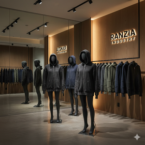 Ranzia Industry Factory Manufacturer Supply Men Zip Hoodie Men Zip Hoodie 100% Cotton Distressed Embroidery Printing Hoodie - Product Image 1