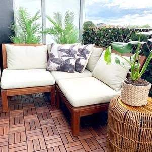 Dalles de terrasse en bois d'acacia antidérapantes, revêtement de sol en bois à emboîtement pour extérieur - Product Image 3