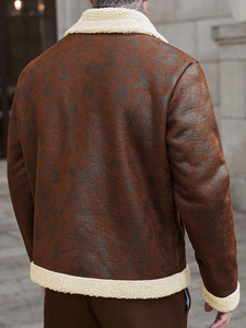 Veste en cuir slim pour homme, best-seller, design personnalisé, taille sur mesure, tissu polaire enduit, logo sur le devant, prix avantageux - Product Image 5