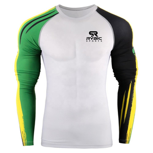 Factory Wholesale Custom Sublimation Rash Guard Quick Dry Stretch Material Comfortable <b>Athletic</b> Performance Wear - Product Image 1